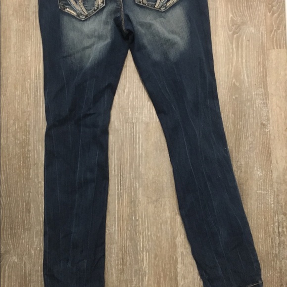 Ariya Jeans 9 10 distressed dark wash skinny - Picture 5 of 7